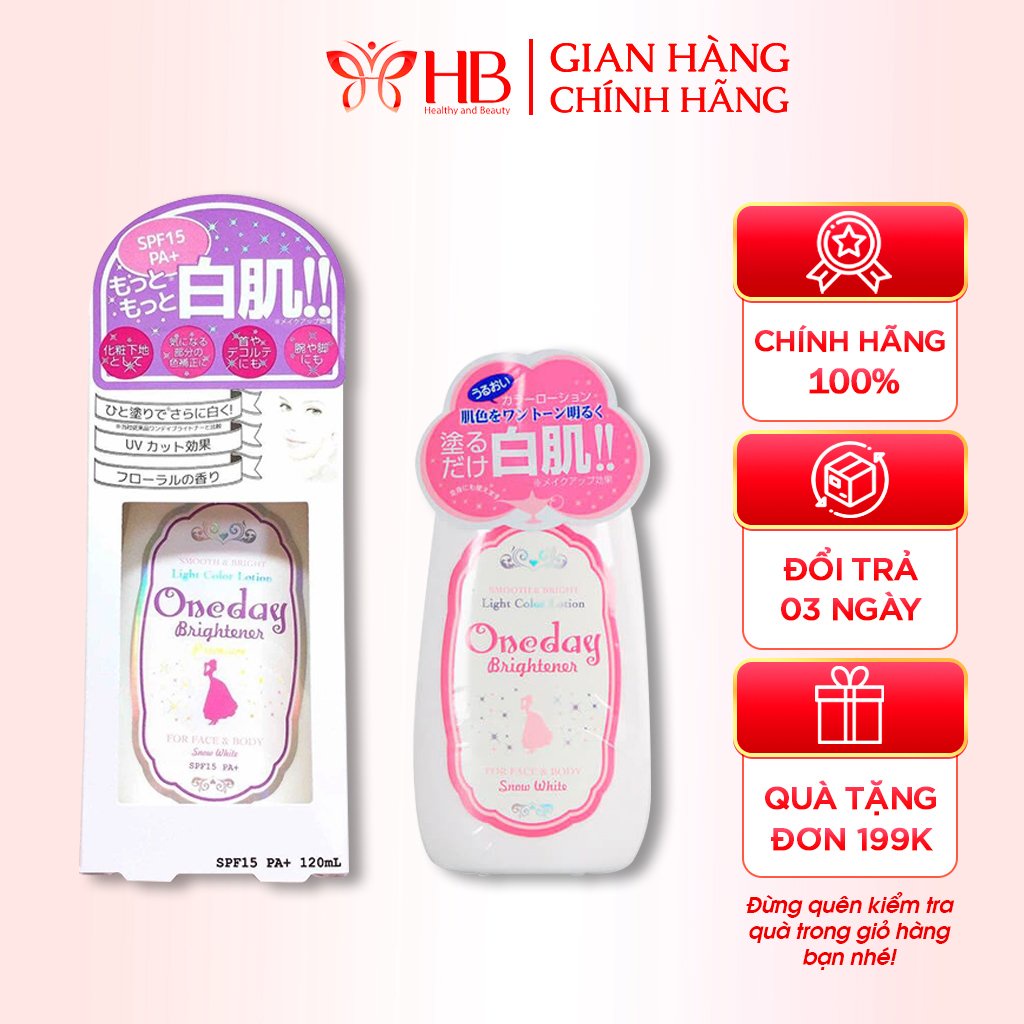 Lotion dưỡng trắng Oneday Brightener 120ml Nhật Bản mẫu mới