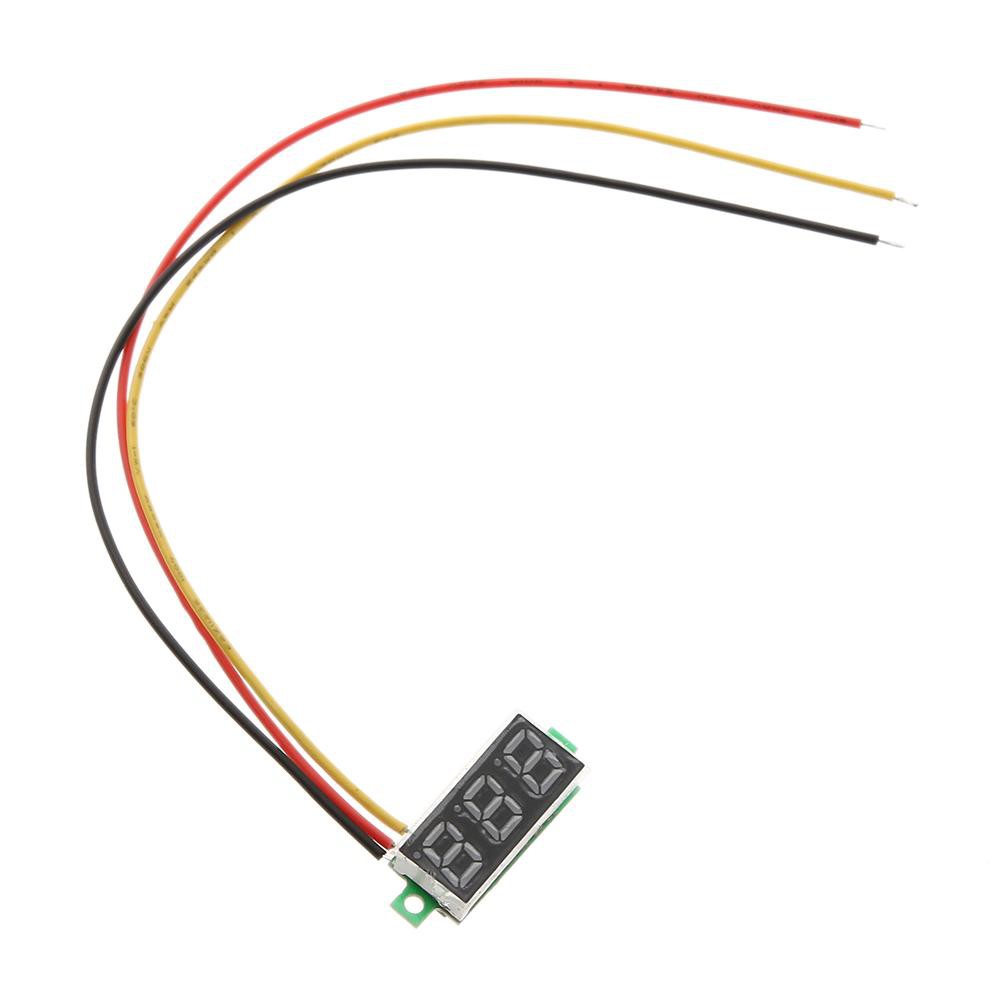 Vôn kế mini hiển thị màn hình LED DC 0 100V với 3 dây