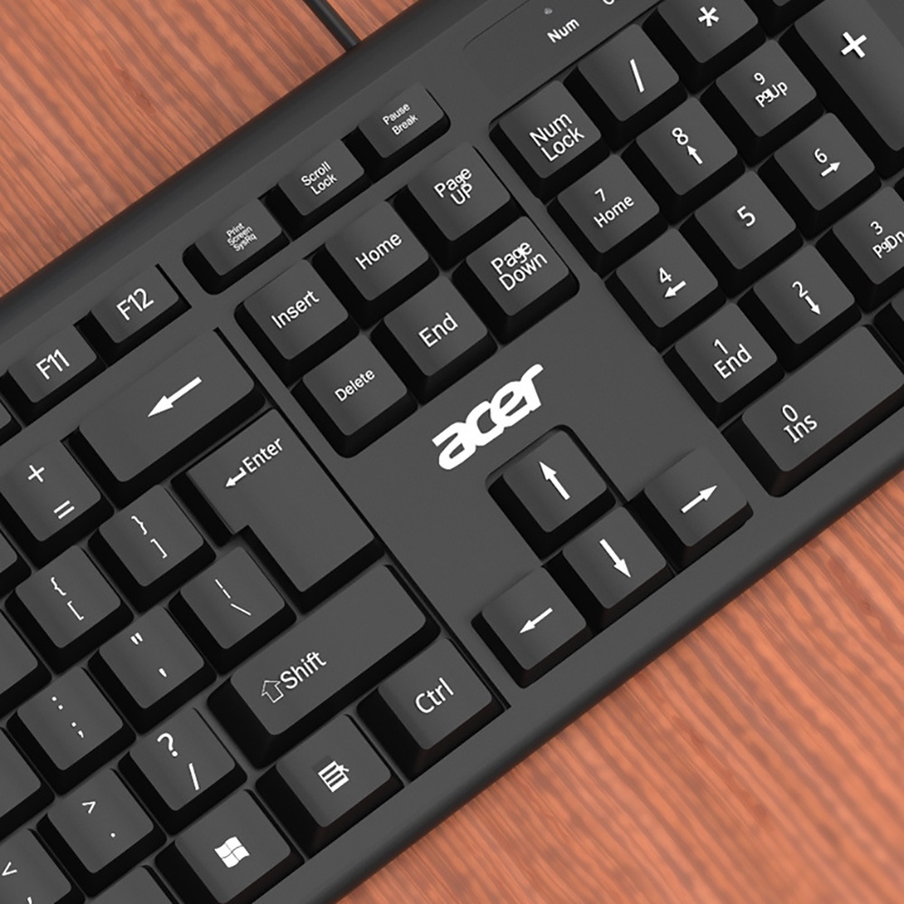 Bộ chuột bàn phím máy tính văn phòng - Chuột máy tính có dây chính hãng Acer