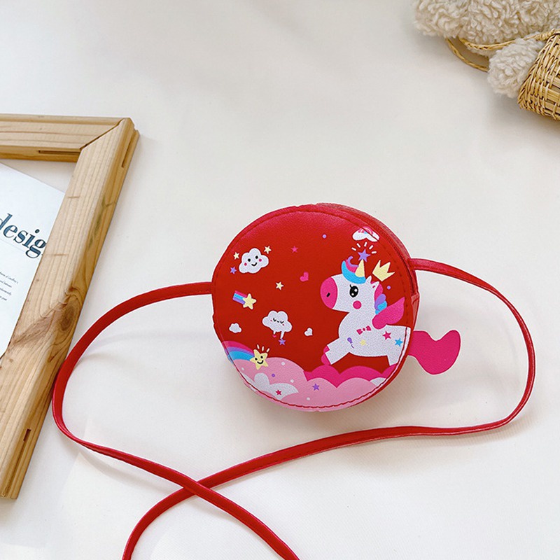 Túi Đeo Chéo Vai Đựng Tiền Xu Mini Họa Tiết Hoạt Hình Dễ Thương Dành Cho Trẻ Em