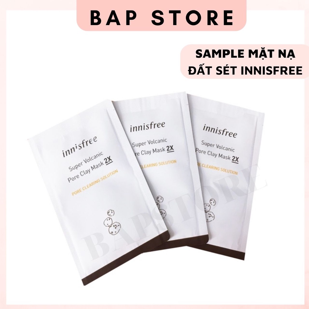 Gói Mặt Nạ Đất Sét Innisfree Super Volcanic Pore Clay Mask 2X