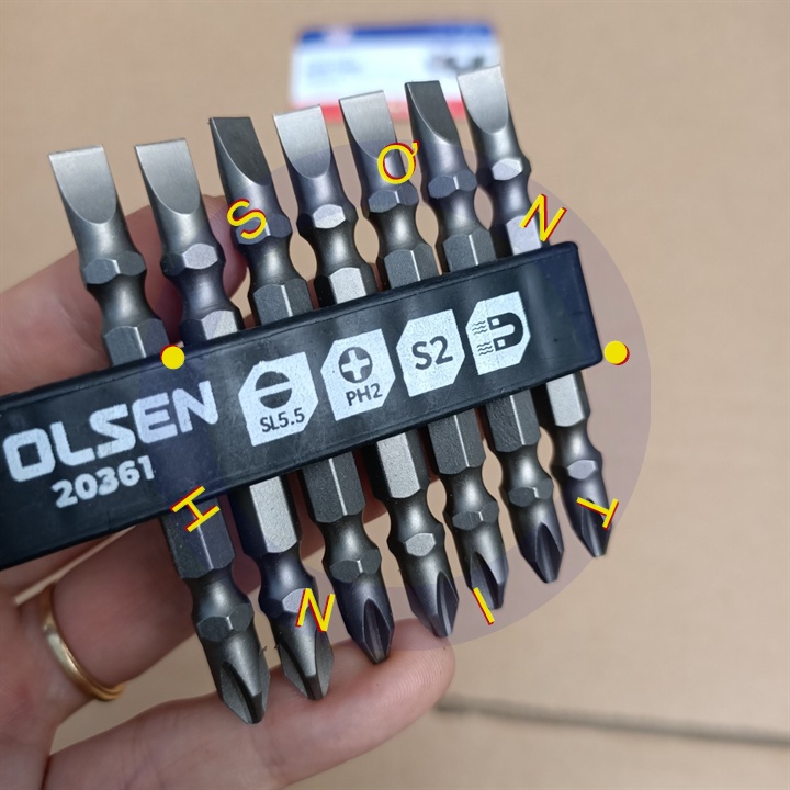 Tô vít 2 đầu Tolsen 20361 ( + ) &amp; ( - ) bake dẹp