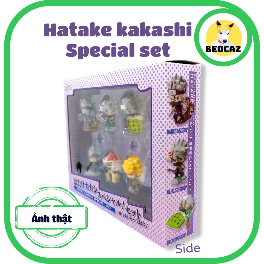 [Full box] Set mô hình kèm phụ kiện chibi Naruto Kakashi Hatake dễ thương bền màu an toàn - Đồ chơi Naruto Beocaz