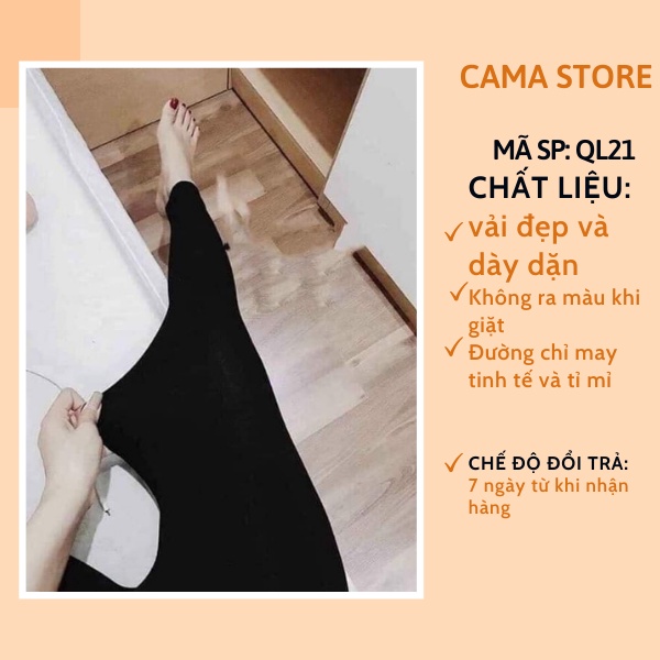 [Mã 44FASHIONSALE1 giảm 10K đơn 50K] Quần legging nữ dài cạp cao bigsize nâng mông giá rẻ CAMA STORE QL21