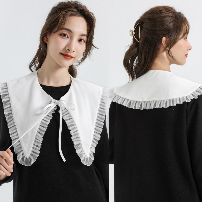 Cổ Áo Rời Cổ Bẻ Cột Dây Có Thể Tháo Rời