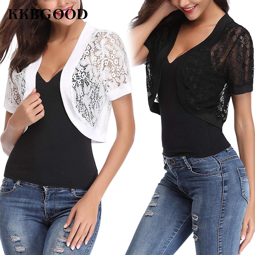 Áo khoác ren lửng ngắn tay cho nữ | BigBuy360 - bigbuy360.vn