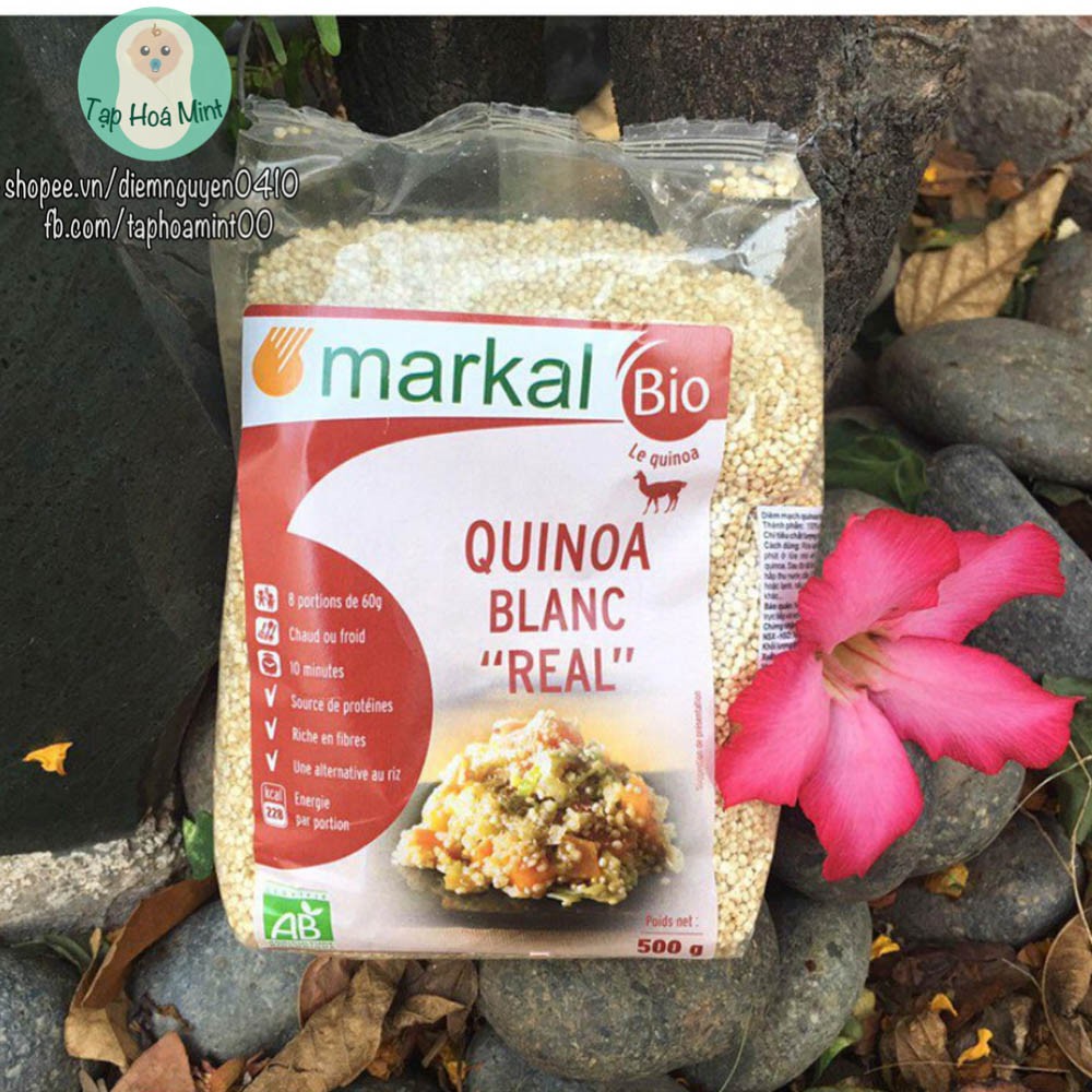 Diêm mạch quinoa trắng hữu cơ Markal 500g nấu ăn cho bé - Mint ăn dặm