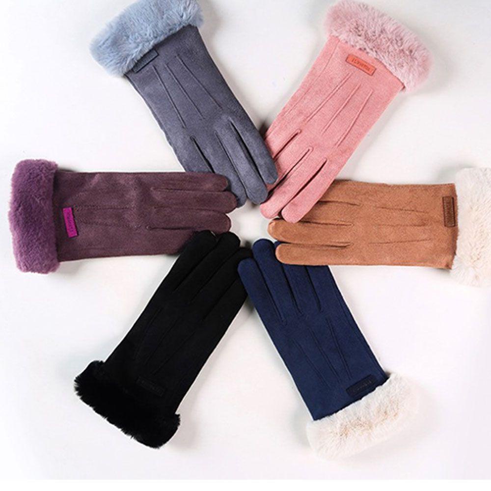 ME Găng Tay Nhung Giữ Ấm Cảm Ứng Nhiều Màu Sắc Mới