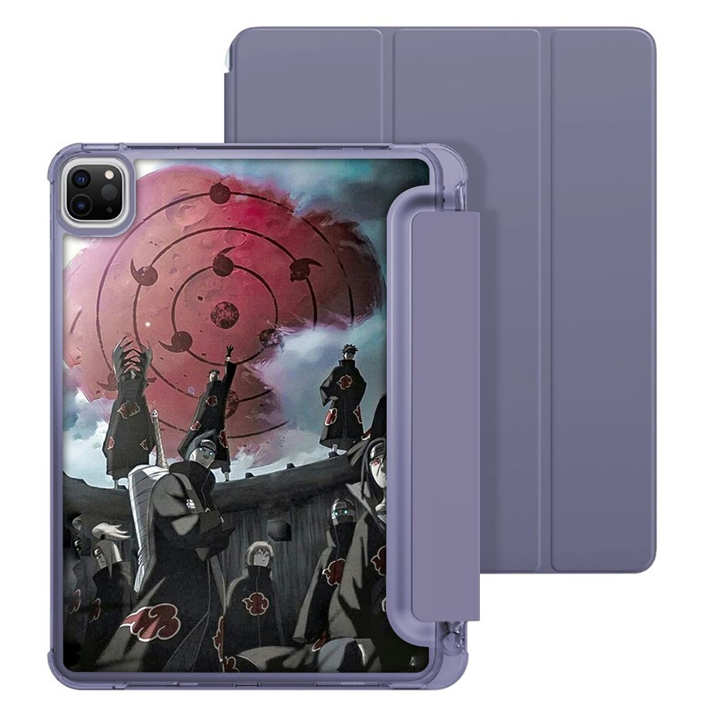 Ốp Máy Tính Bảng Silicon Mềm Hình Anime Naruto Sasuke Oải Hương Tím 39J Cho iPad 7 8 9 Pro Mini4 Mini5 Air2 Air3 Air4 2022