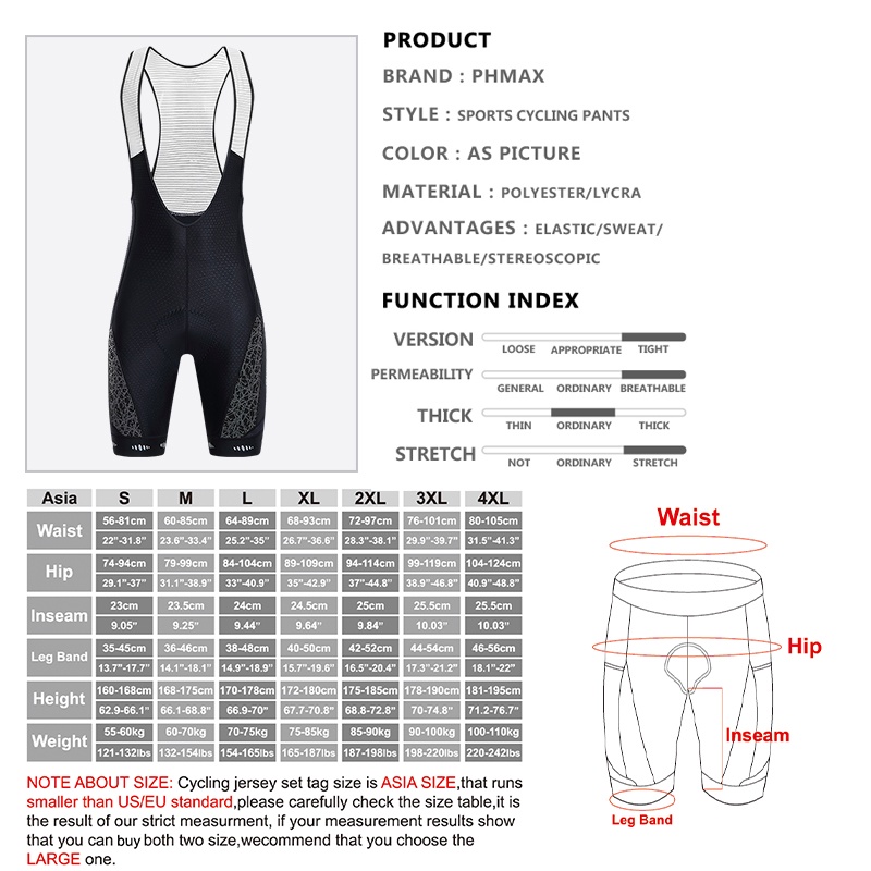 Quần short/ Quần short yếm PHMAX chuyên dụng dành cho nam đạp xe
