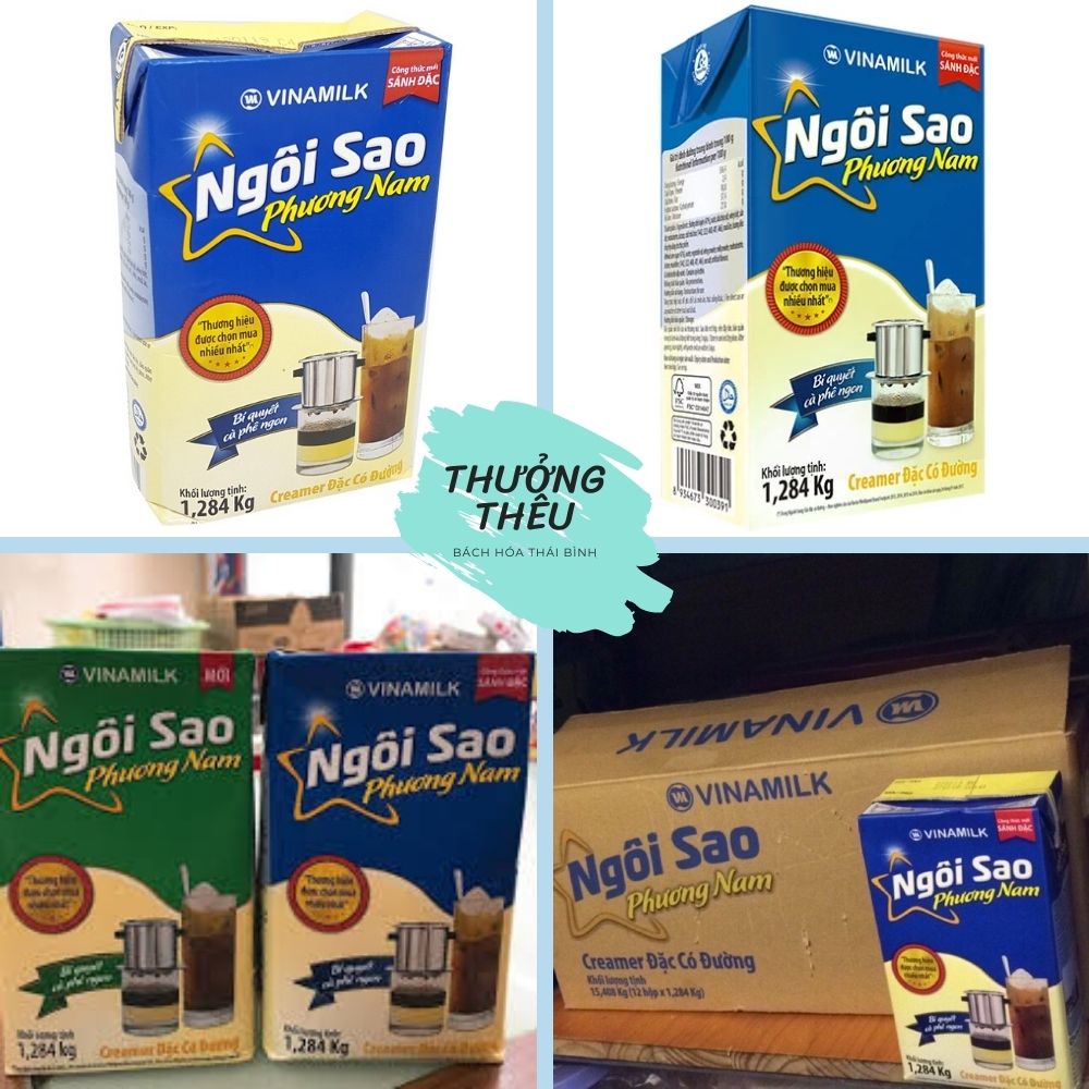 Sữa đặc có đường Ngôi sao Phương Nam hộp giấy 1,284kg