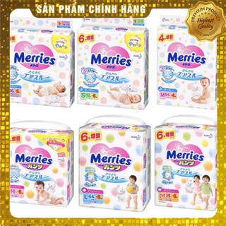 🌻[HÀNG CAO CẤP]🌻 {Cộng Miếng} Tã/Bỉm Dán/Quần Merries Nội Địa size NB96/S88/M68/L58/XL44 [CHÍNH HÃNG]🌻🌈