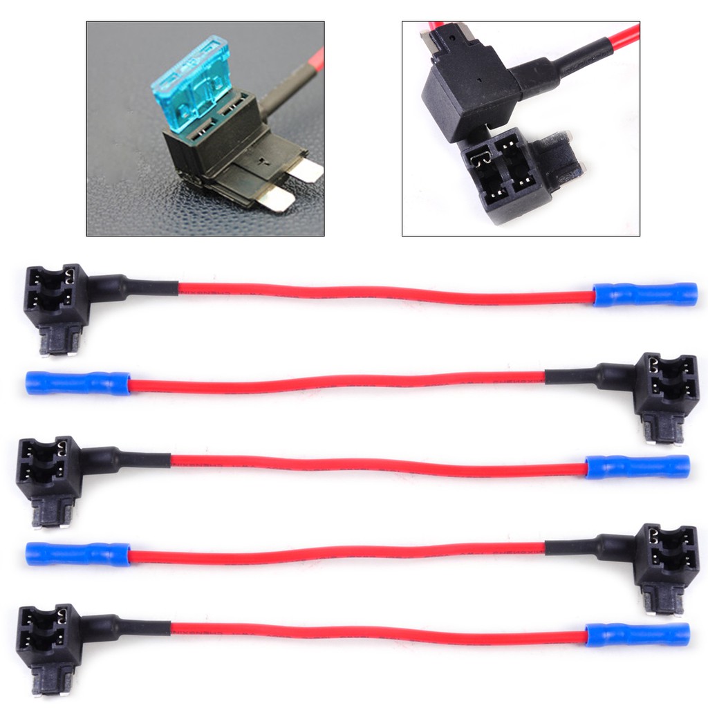 5x Add-A-Circuit Mini Fuse Tap Adapter Giá đỡ phụ kiện ô tô cấu hình thấp