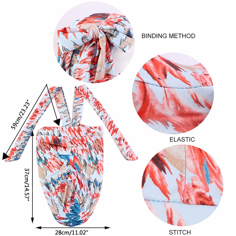 Mũ Trùm Đầu Mềm Co Giãn In Họa Tiết Phong Cách Đồng Quê Thời Trang