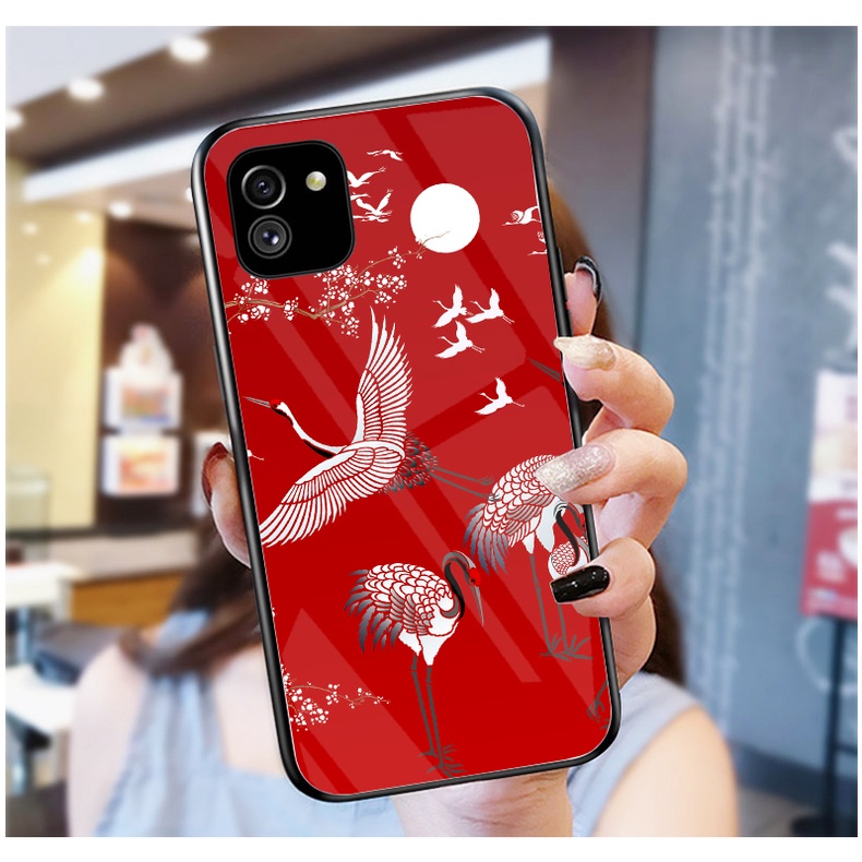 Ốp Lưng SAMSUNG GALAXY A03 mặt kính cường lực cao cấp