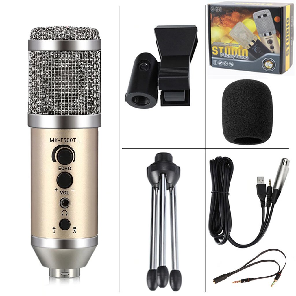 Micro thu âm livestream karaoke 3 trong 1 Vinetteam MK-F500TL không cần sound card -2885