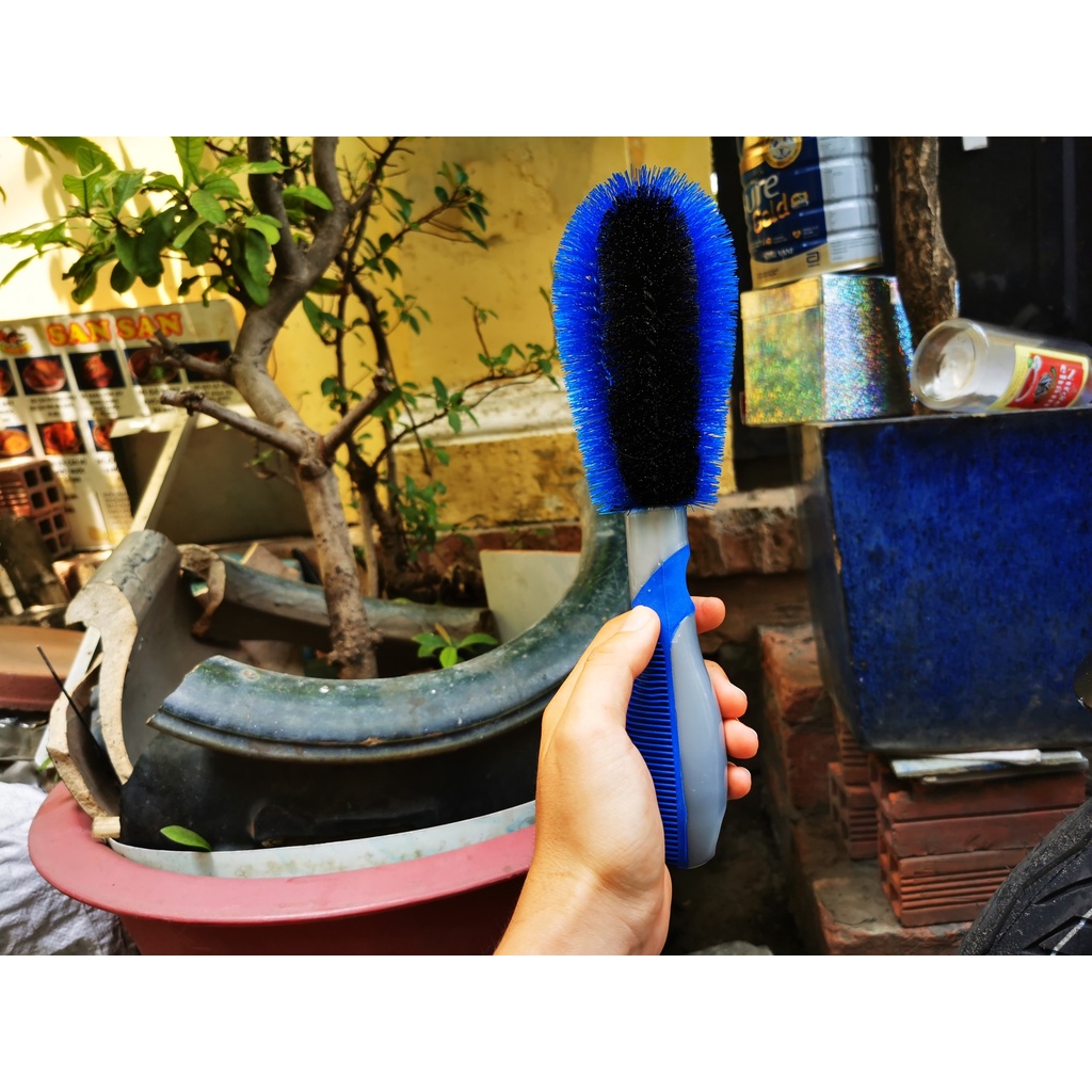 Cọ Vệ Sinh Mâm Vành Lazang Bánh Xe Mẫu Xanh Mới Chắc Chắn Cao Cấp