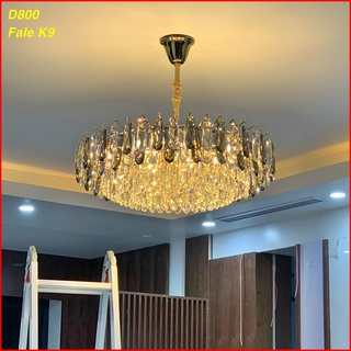 Đèn chùm pha lê d800 trang trí phòng khách sảnh,hội nghị-pha lê k9 đẹp-tặng kèm bóng đèn led