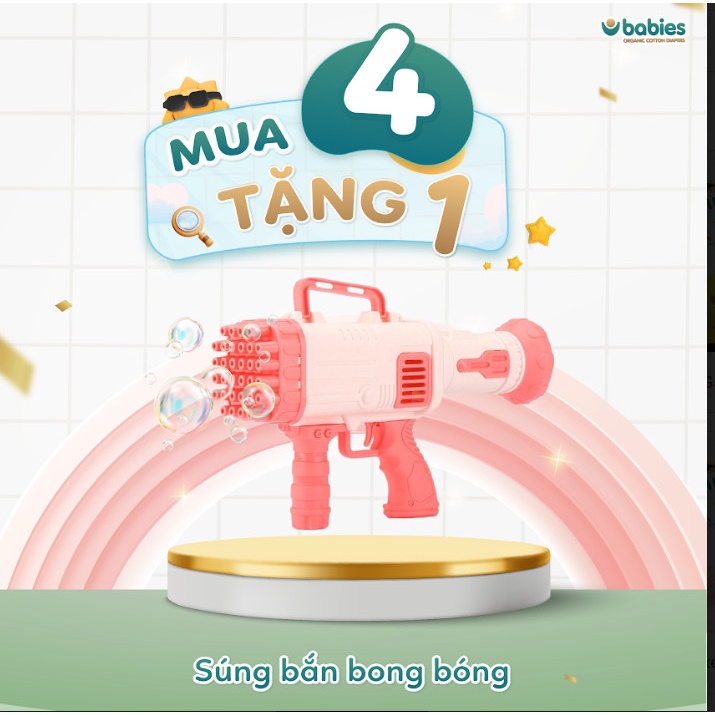 [FREESHIP] [Tặng Quà] Bỉm Dán/Quần 𝑩𝑨𝑩𝑰𝑬𝑺 𝑶𝑹𝑮𝑨𝑵𝑰𝑪 an toàn cho bé size NB76/S66/M56/L46/M54/L50/XL46/XXL40/XXXL38
