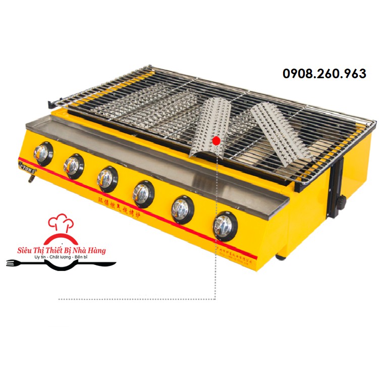 [FREESHIP 99K] Bếp Nướng BBQ Bằng Gas 6 Đốt, Bếp Nướng ETON K233