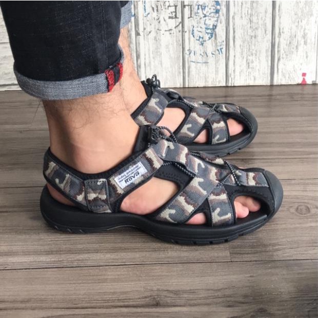 Giày sandal nam bít mũi quai dù có quai hậu cố định thích hợp mang dã ngoại đi phượt du lịch hiệu Rova RV626B TA