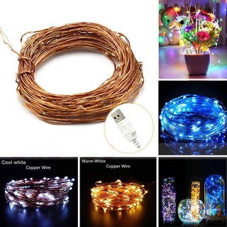 Đèn LED trang trí dây đồng nguồn USB