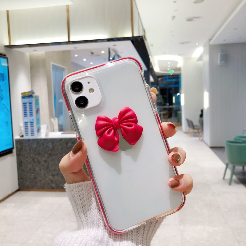 Ốp Điện Thoại Silicon Trong Suốt Hình Nơ Đáng Yêu Cho Iphone 12 11 Pro Max Xs Max Xr 6s 8 7 Plus | BigBuy360 - bigbuy360.vn
