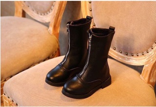 [SẴN HÀNG] Boot da cao cổ khoá trước cho bé