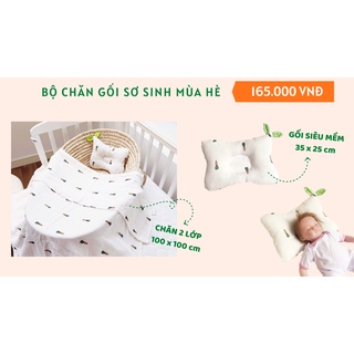 Bộ Chăn Gối Sơ Sinh Mùa Hè Hapiso