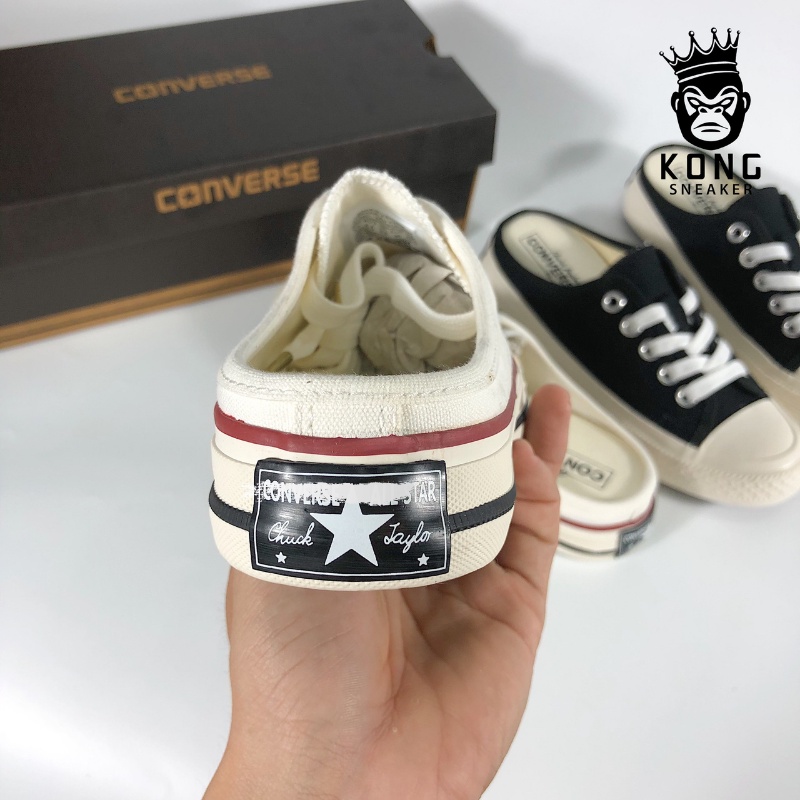 Giày Thể Thao Nữ CV Đạp Gót, Sục CV Đen, Trắng FullBox