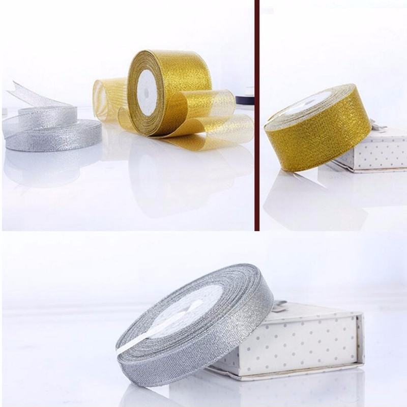 Cuộn Dây Ruy Băng 25yards Rộng 10-50mm Trang Trí Tiệc Cưới