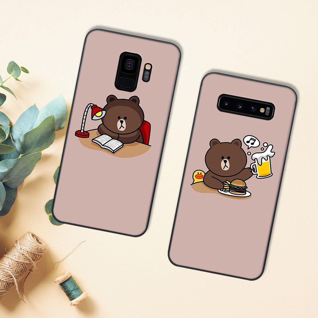 [ỐP SAMSUNG_SIÊU RẺ] ỐP LƯNG SAMSUNG GẤU BROWN VÀ THỎ CONY CUTE |S9-S9 PLUS-S10-S10 PLUS-A01-A11| DOAREMON CASE