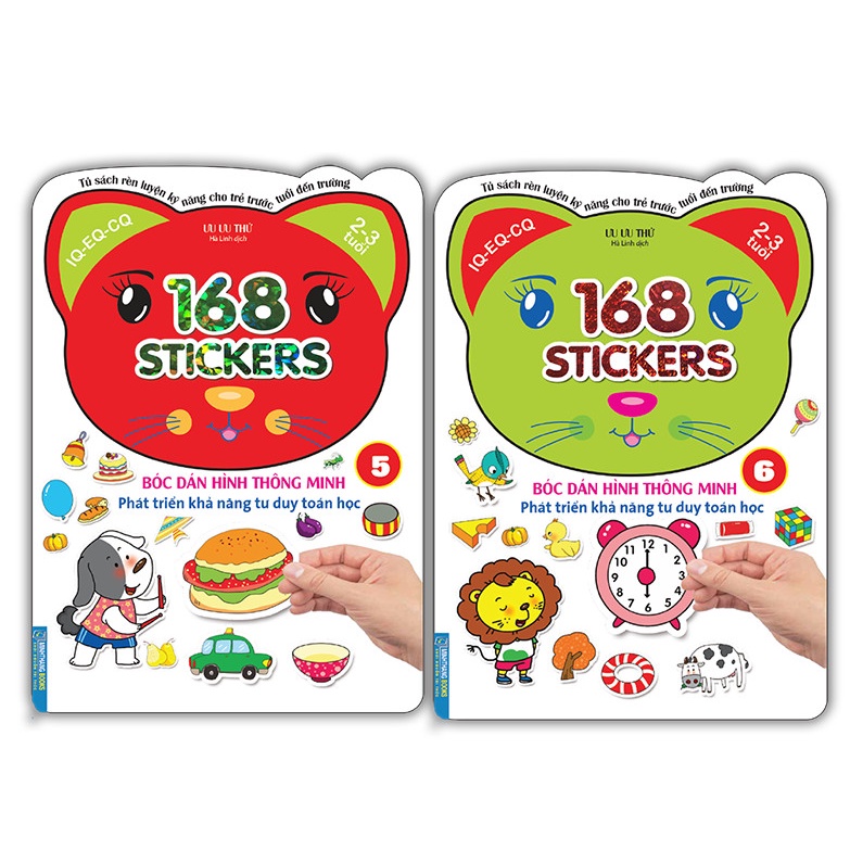 Sách- Combo 2c- Bóc dán hình thông minh-168 sticker quyển 5 và quyển 6