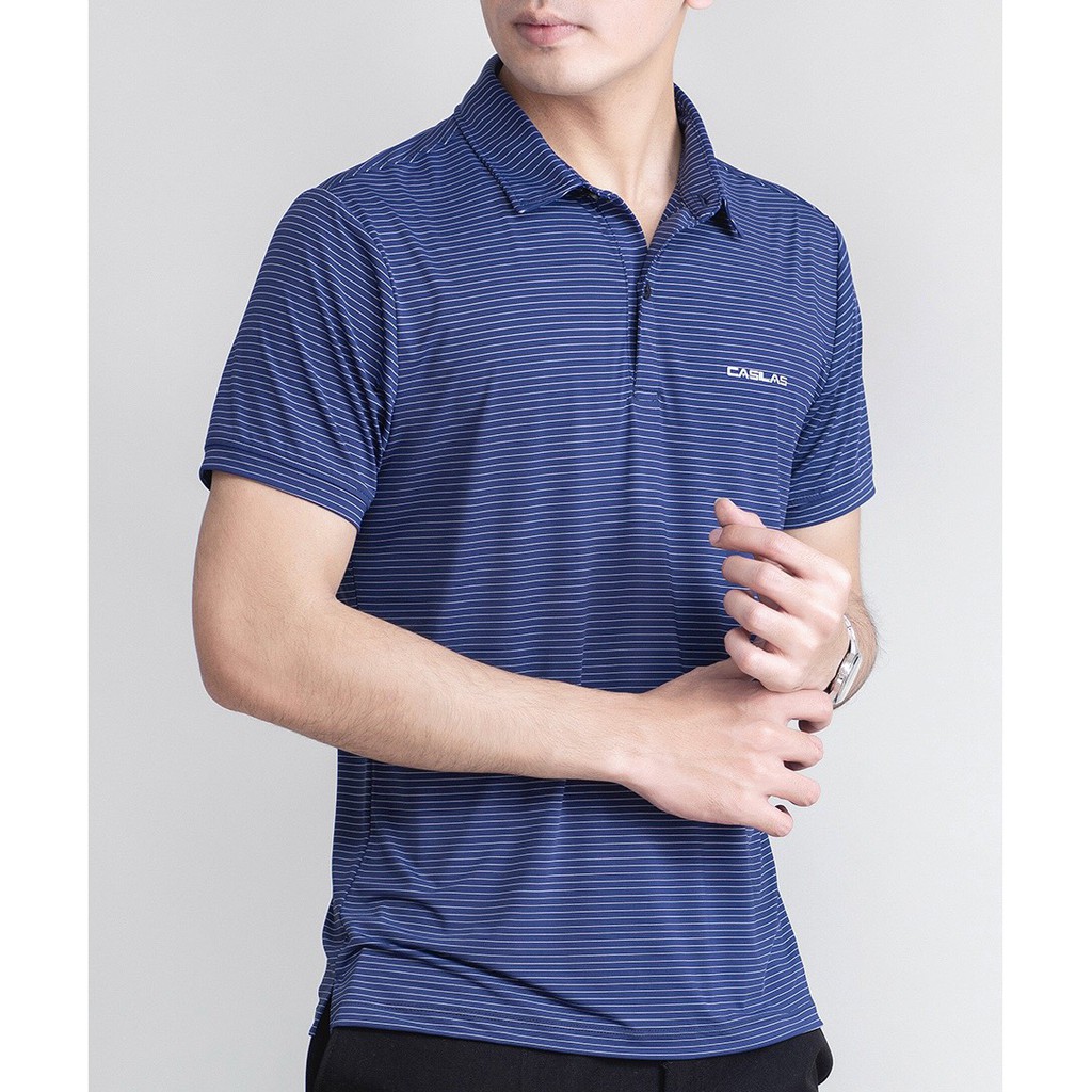 Áo thun polo nam kẻ ngang cao cấp cổ bẻ CASILAS vải coolmax siêu mát, lên áo chuẩn form rugular fit P2101