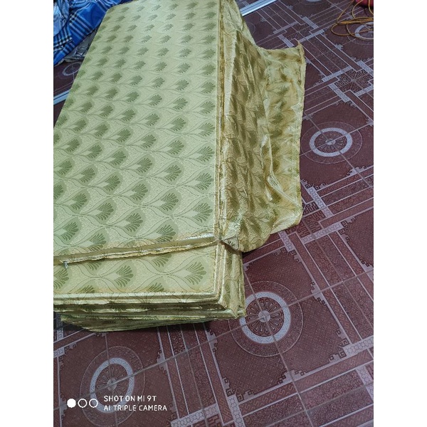 Vỏ Bọc Đệm/ Áo Đệm Vải Gấm Ze Mỏng Giá Rẻ Dùng Cho Đệm gấp 3 tấm - đủ kích thước, dễ thay, chuẩn kích thước