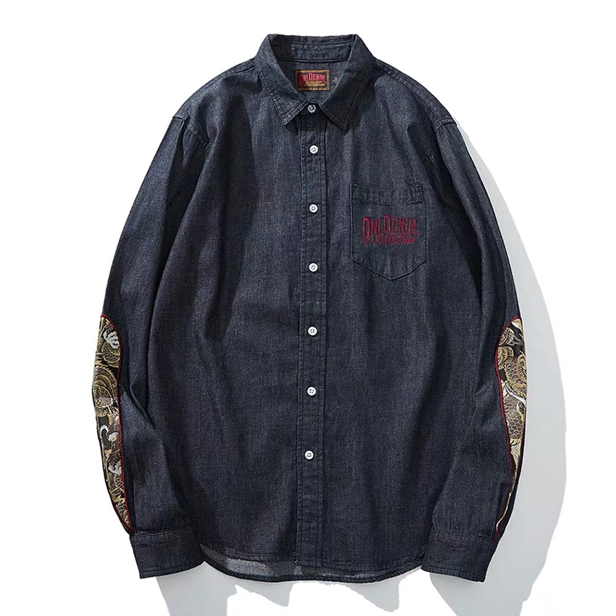 Áo Sơ Mi Denim Thêu Họa Tiết