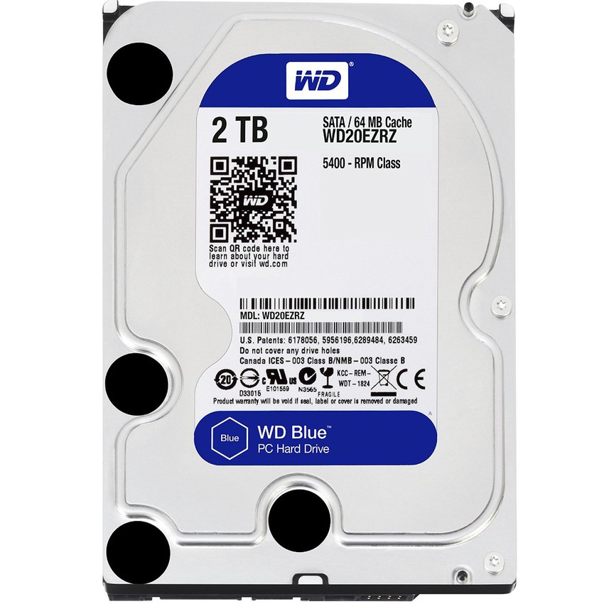 Ổ cứng gắn trong HDD WD 2Tb-SATA3 (BLUE) /64 cache - HÃNG CHÍNH THỨC