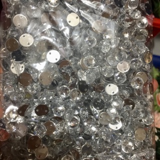 Hạt giả đá hình tròn có 3 size ( gói 100gr)