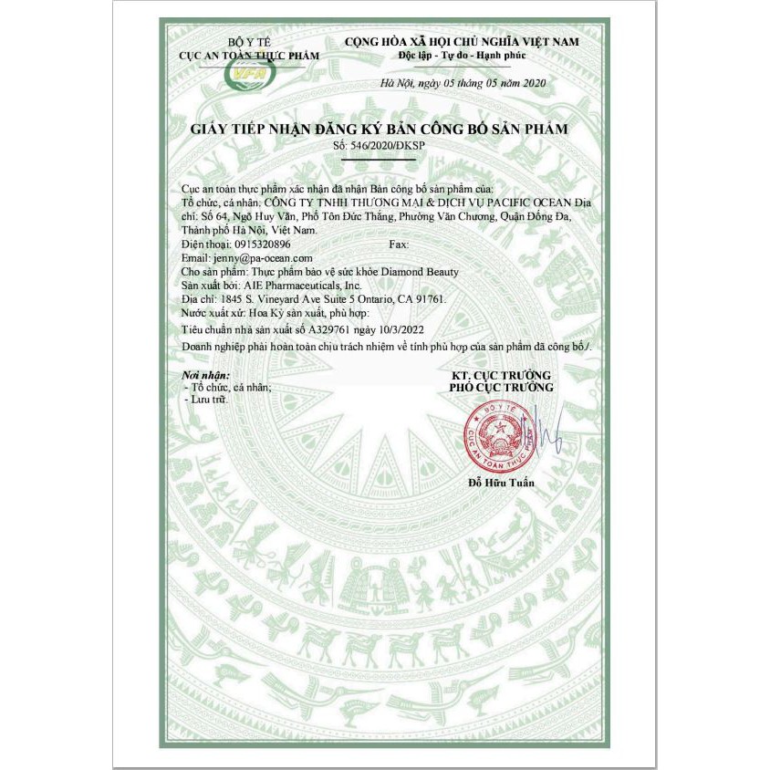 Viên uống đẹp da Diamond Beauty giúp trắng da, giảm nám, bổ sung collagen, chống nắng và cải thiện nội tiết tố (30 viên) | BigBuy360 - bigbuy360.vn