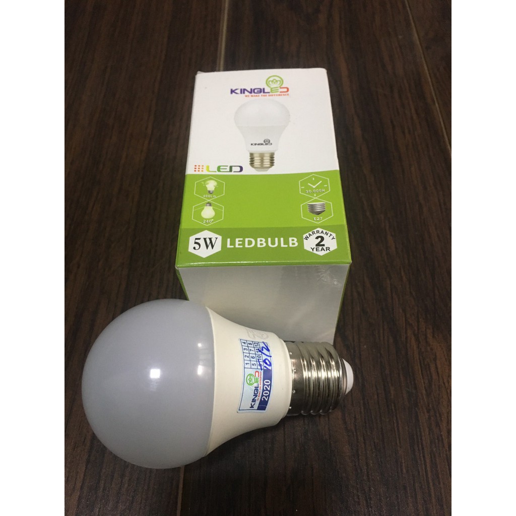 Đèn led bulb 3w-Kingled, DOB-LB-3-A3. Đui xoáy E27. Ánh sáng: Trắng/vàng. Bảo hành 2 NĂM ĐỔI MỚI