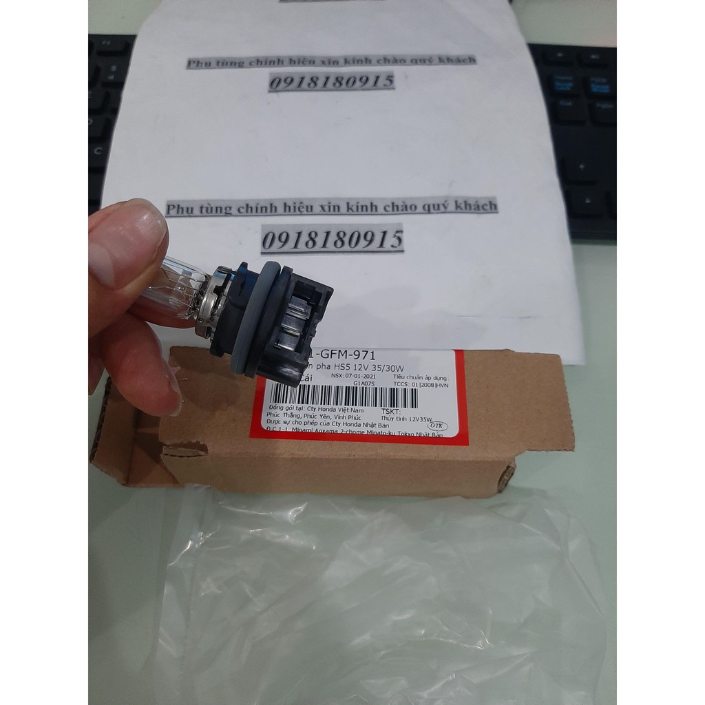 Bóng đèn pha HS5 (12v 35/30W) lead 110 pcx đời đầu abl 110 đời đầu to honda