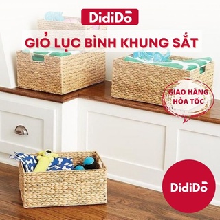 Giỏ lục bình khung sắt size L - 44cm