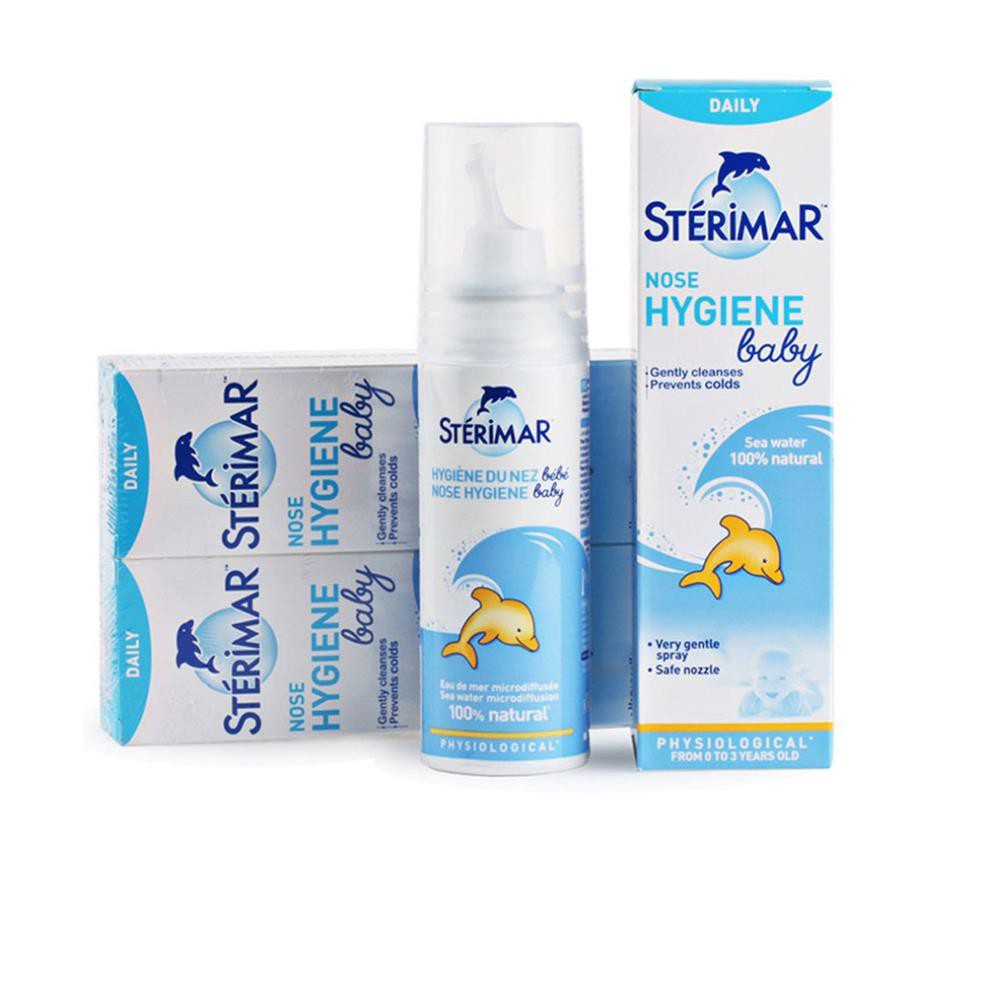 Xịt mũi cá heo Sterimar Baby Pháp - 50ml Giúp làm sạch mũi cho bé [HÀNG CHÍNH HÃNG]