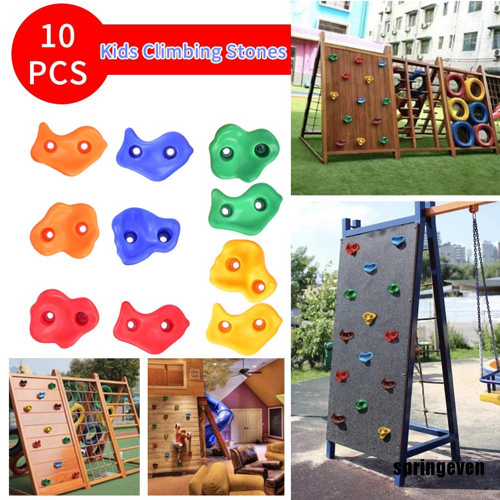 Spvn Set 10 Phụ Kiện Kẹp Gắp Đá Leo Núi Ngoài Trời Dành Cho Trẻ Em