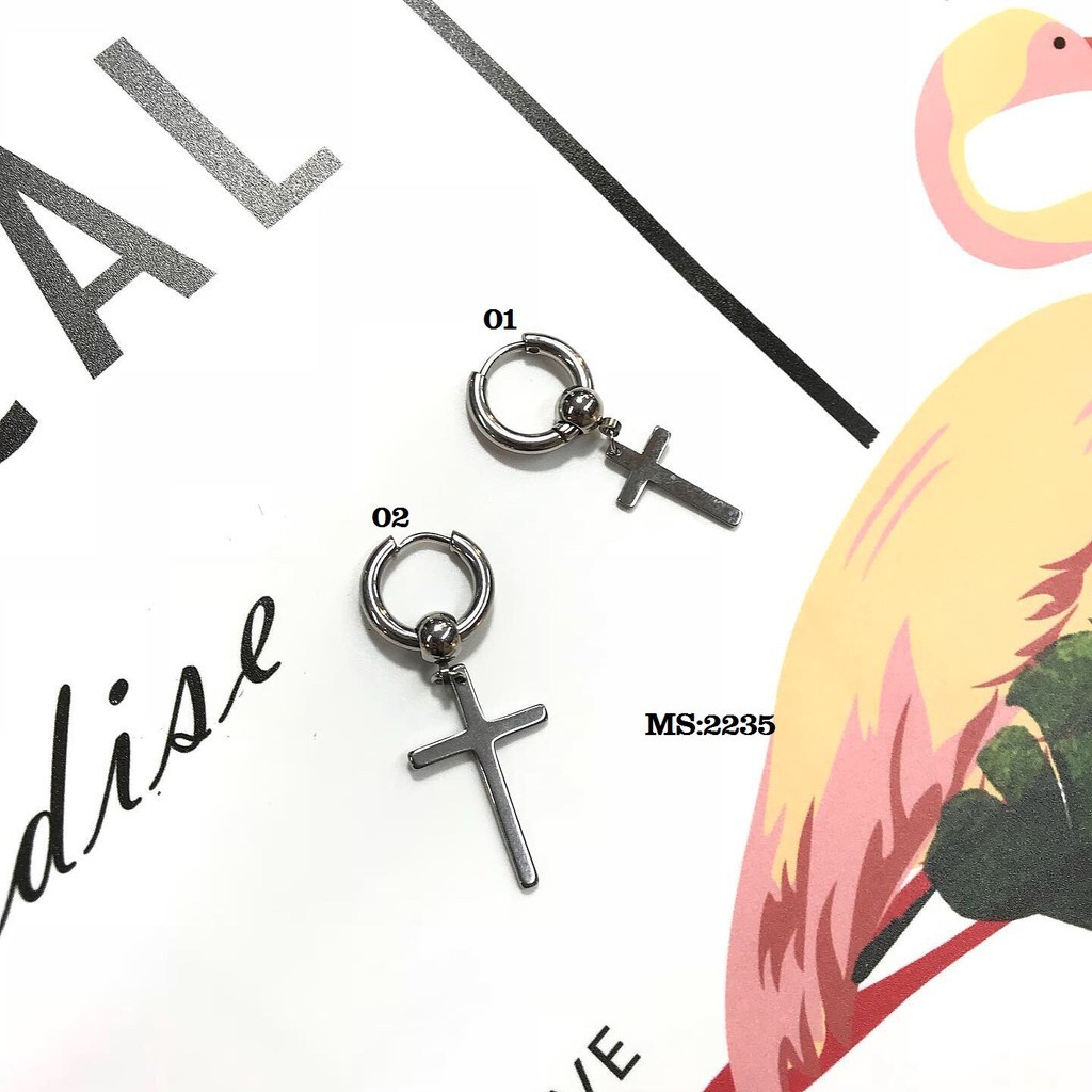 KHUYÊN TAI VÒNG MIX HỌA TIẾT CAO CẤP / THÉP Y TẾ MS2235