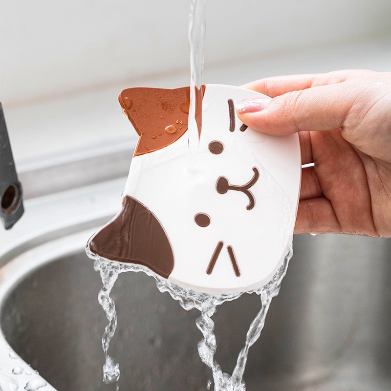 Tấm Lót Cốc Trà/Cà Phê Bằng PVC Cách Nhiệt Chống Trượt Hình Mèo Hoạt Hình Dễ Thương Cho Nhà Bếp/Phòng Ăn