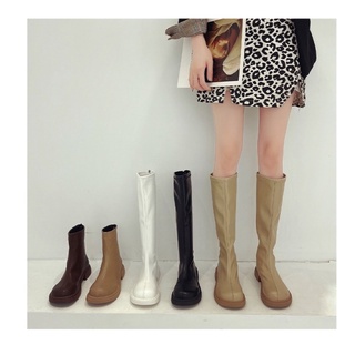[Sẵn 39] Boots nữ da trơn Ulzzang cổ ngắn và cổ cao dưới đầu gối đế 2cm