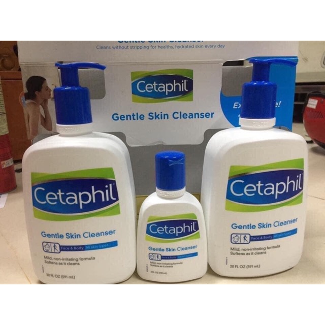 Sữa rửa mặt Cetaphil Gentle Skin Cleanser 2 x 591ml+118ml