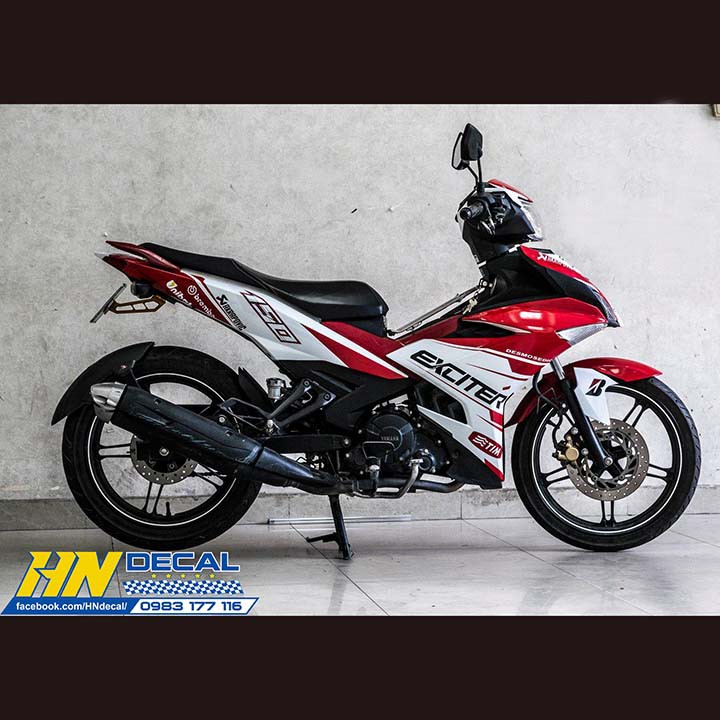 Tem Trùm Exciter 150 Trắng Đỏ