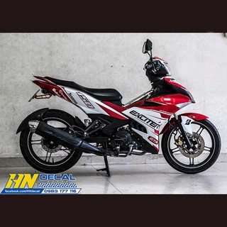 Tem Trùm Exciter 150 Trắng Đỏ